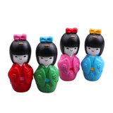 Maxbell 4x Handcrafted Japanese Doll Resin Statue Tabletop Decoration Exquisite
