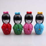 Maxbell 4x Handcrafted Japanese Doll Resin Statue Tabletop Decoration Exquisite