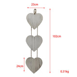 Maxbell Heart Shaped Wall Hanging Crafts Wall Art for Apartment Farmhouse Bedroom Light Grey