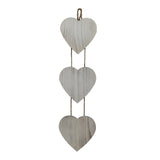 Maxbell Heart Shaped Wall Hanging Crafts Wall Art for Apartment Farmhouse Bedroom Light Grey