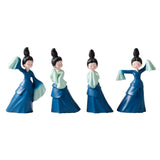 Maxbell Dancer Figurine Resin Statue Art Sculpture for Desktop Bedroom Bookshelf 2x Large 2x Small
