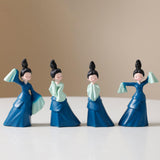 Maxbell Dancer Figurine Resin Statue Art Sculpture for Desktop Bedroom Bookshelf 2x Large 2x Small