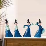 Maxbell Dancer Figurine Resin Statue Art Sculpture for Desktop Bedroom Bookshelf 2x Large 2x Small