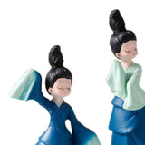 Maxbell Dancer Figurine Resin Statue Art Sculpture for Desktop Bedroom Bookshelf 2x Large 2x Small