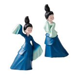 Maxbell Dancer Figurine Resin Statue Art Sculpture for Desktop Bedroom Bookshelf 2x Large 2x Small