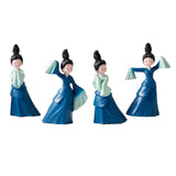 Maxbell Dancer Figurine Resin Statue Art Sculpture for Desktop Bedroom Bookshelf 2x Large 2x Small