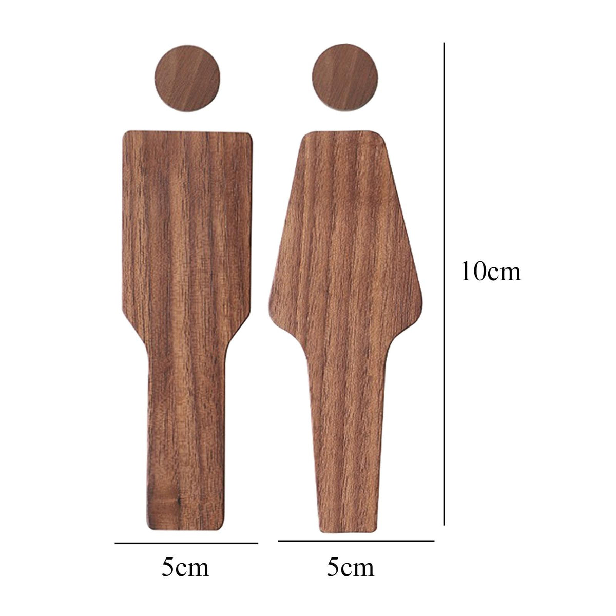 Maxbell Wooden Toilet Sign Decorations Retro No Drilling for Wardrobe Cafe Home