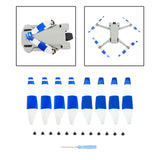 Maxbell 8 Pieces Drone Propellers Replacement Blades for Mini 3Pro Blue White