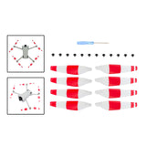 Maxbell 8 Pieces Drone Propellers Replacement Blades for Mini 3Pro Red White