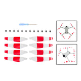 Maxbell 8 Pieces Drone Propellers Replacement Blades for Mini 3Pro Red White