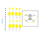 Maxbell 8 Pieces Drone Propellers Replacement Blades for Mini 3Pro Yellow White