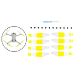 Maxbell 8 Pieces Drone Propellers Replacement Blades for Mini 3Pro Yellow White