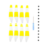 Maxbell 8 Pieces Drone Propellers Replacement Blades for Mini 3Pro Yellow White
