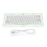 Maxbell 64 Keys Wired Mechanical Keyboard DIY Kit Hot Swap Switch RGB Clear Green
