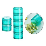 Maxbell 7 Pieces Plastic Weekly Pill Organizer Stackable Pot for Buttons Beads Green