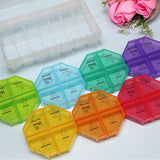 Maxbell 7 Days Pill Organizer 28 Grids Sealing Design Dust Proof Transparent