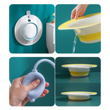 Maxbell Foldable Squat Free Sitz Bath with Flusher Hose for Elderly Yellow