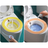 Maxbell Foldable Squat Free Sitz Bath with Flusher Hose for Elderly Yellow