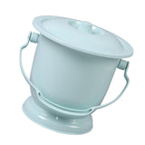 Maxbell Handheld Spittoon with Lid Portable PP Plastic Urine Pot for Household Blue