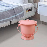 Maxbell Chamber Pot with Lid Bedpan Spittoon Indoor with Handle Urine Bucket Pink