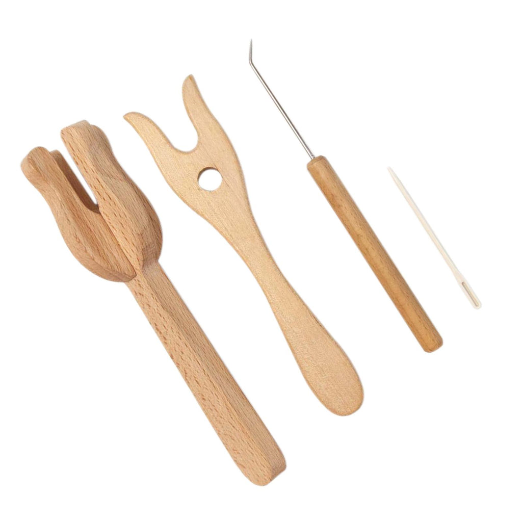 Maxbell Knitting Fork Braiding Tool DIY Wooden Gift Accessories for Cordmaking