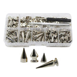 Maxbell 80 Pieces Zinc Alloy Cone Spikes Punk Rivets Stud Screw for Bag Craft Jacket