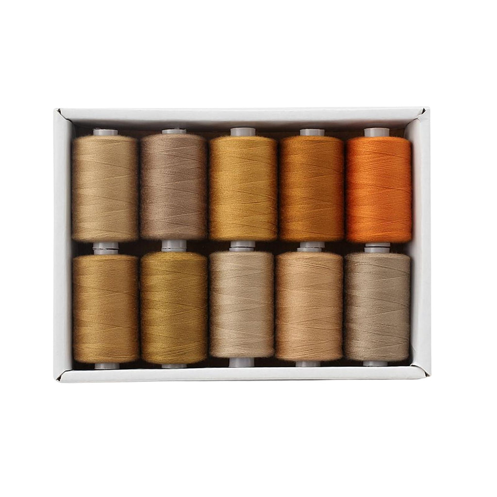 Maxbell Sewing Threads Kit Polyester 1000 Yards Per Spool All Purpose Brown