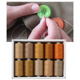 Maxbell Sewing Threads Kit Polyester 1000 Yards Per Spool All Purpose Brown