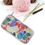 Maxbell Crochet Hook Case Organiser (Empty) Knitting Needle Storage Bag Zip colorful