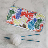 Maxbell Crochet Hook Case Organiser (Empty) Knitting Needle Storage Bag Zip colorful