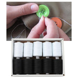 Maxbell Sewing Threads Kit Polyester 1000 Yards Per Spool All Purpose Black White