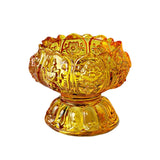 Maxbell Lotus Tealight Candle Stand for Parlor Romantic Candle Dinners Wedding Yellow