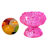 Maxbell Lotus Tealight Candle Stand for Parlor Romantic Candle Dinners Wedding Pink