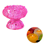 Maxbell Lotus Tealight Candle Stand for Parlor Romantic Candle Dinners Wedding Pink