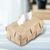 Maxbell PU Leather Car Tissue Box Tissue Storage Case for Dining Room Car Beige