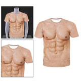 Maxbell 3D Print Patterned Men's Muscle T Shirt Round Neck Short Sleeve Halloween Style 2