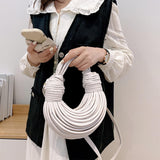Maxbell Unique Shoulder Bag Stylish PU Adjustable Strap for Girls Ladies Women White