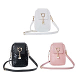 Maxbell Mini Crossbody Phone Bag Ladies Handbag Shoulder Bag Wallet Coin Purse White