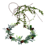Maxbell Floral Crown Flower Headband Head Wreath for Party Festival Pine Leaf