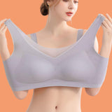 Maxbell Women Seamless Bra Every Day Bralette Lightweight for Exercise Women Girls XL Gray