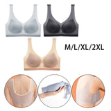 Maxbell Women Seamless Bra Every Day Bralette Lightweight for Exercise Women Girls M Gray