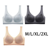 Maxbell Women Seamless Bra Every Day Bralette Lightweight for Exercise Women Girls M Gray