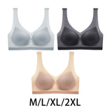 Maxbell Women Seamless Bra Every Day Bralette Lightweight for Exercise Women Girls M Gray