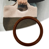 Maxbell Handmade Bag Handbags Purse Handles for Macrame Crocheted Purse Making Dark Brown