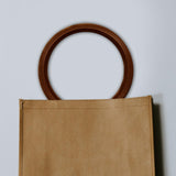 Maxbell Handmade Bag Handbags Purse Handles for Macrame Crocheted Purse Making Dark Brown