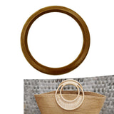 Maxbell Handmade Bag Handbags Purse Handles for Macrame Crocheted Purse Making Light Brown