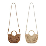 Maxbell Straw Woven Tote Shoulder Straps Vintage Style Casual Bags Large Wallet Camel