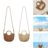 Maxbell Straw Woven Tote Shoulder Straps Vintage Style Casual Bags Large Wallet Camel