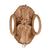 Maxbell Straw Woven Tote Shoulder Straps Vintage Style Casual Bags Large Wallet Camel