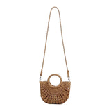 Maxbell Straw Woven Tote Shoulder Straps Vintage Style Casual Bags Large Wallet Camel